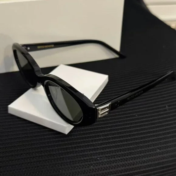 Gentle Monster VANILLA Black Oval Sunglasses Slim Retro Unisex - Picture 3 of 8